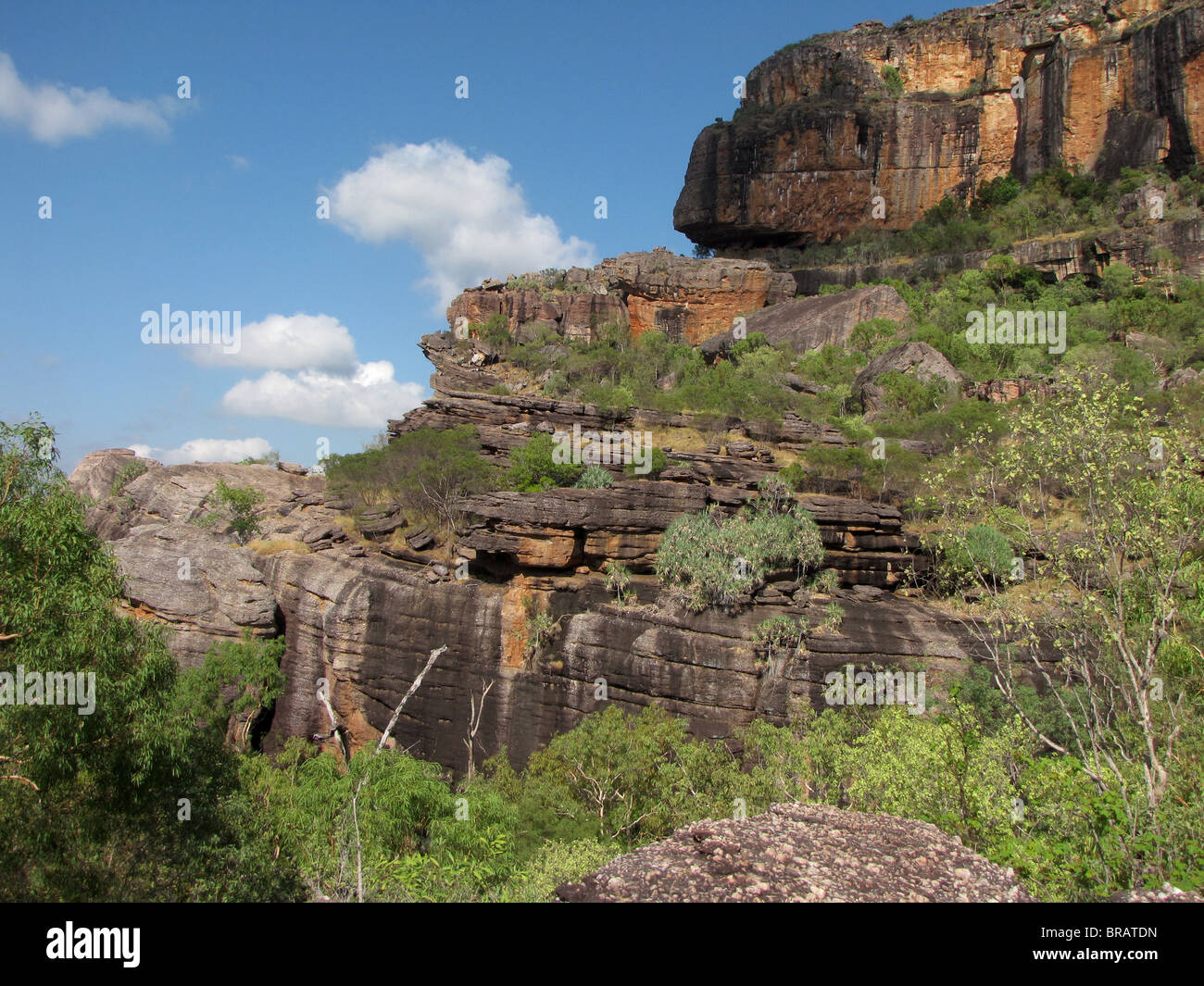 Rock Felsen am Nourlangie (Burrunggui) im Kakadu-Nationalpark, Northern Territory, Australien. Stockfoto