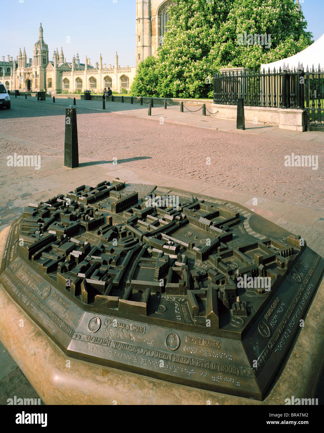 Cambridge Stadtzentrum Skala Modell King Parade Cambridge England Stockfoto