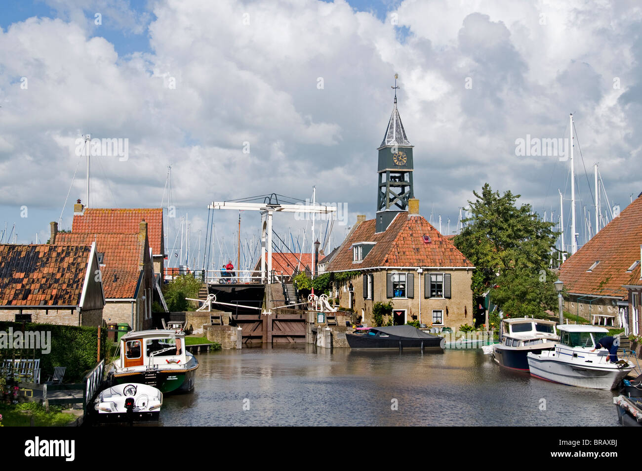 Hindeloopen Friesland alte Angeln Fisch Stadt IJsselmeer Fryslan Niederlande Stockfoto