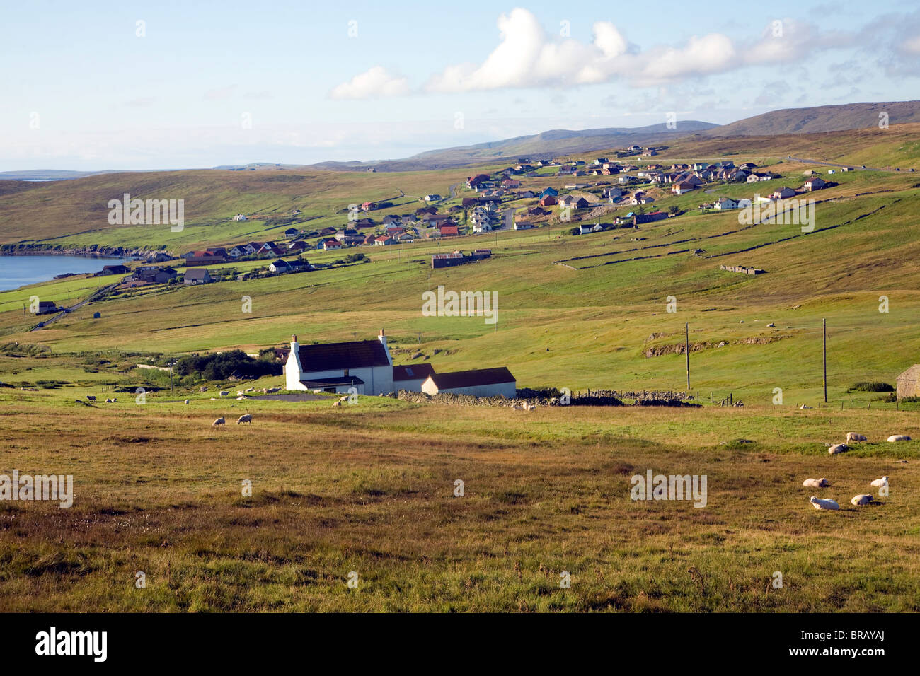 Gulberwick Dorf, Mainland, Shetland Inseln, Schottland Stockfoto