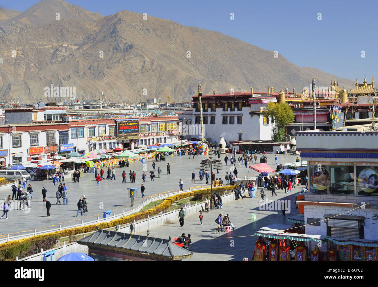 Barkhor Square, Lhasa, Tibet. Stockfoto