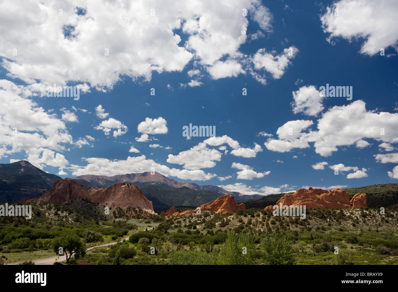 Garten der Götter Landschaft - Colorado Springs, Colorado USA Stockfoto