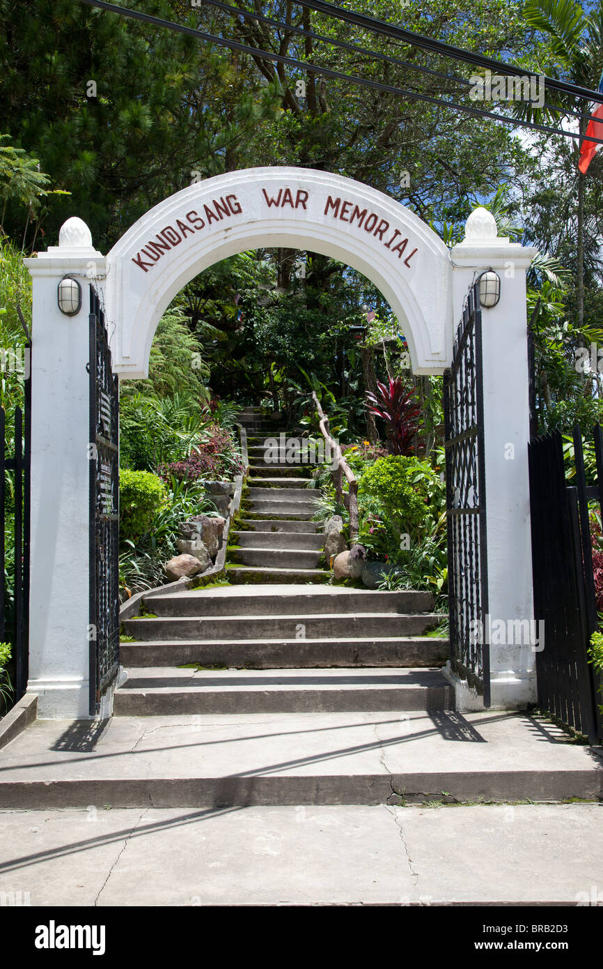 Eintritt in das Kriegerdenkmal am Kundasang, Sabah, Malaysia Borneo Stockfoto