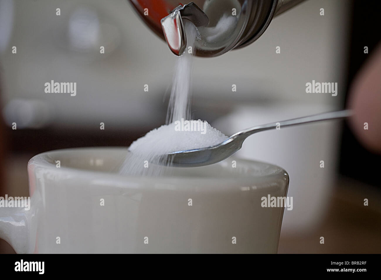 Zucker gießen Stockfoto