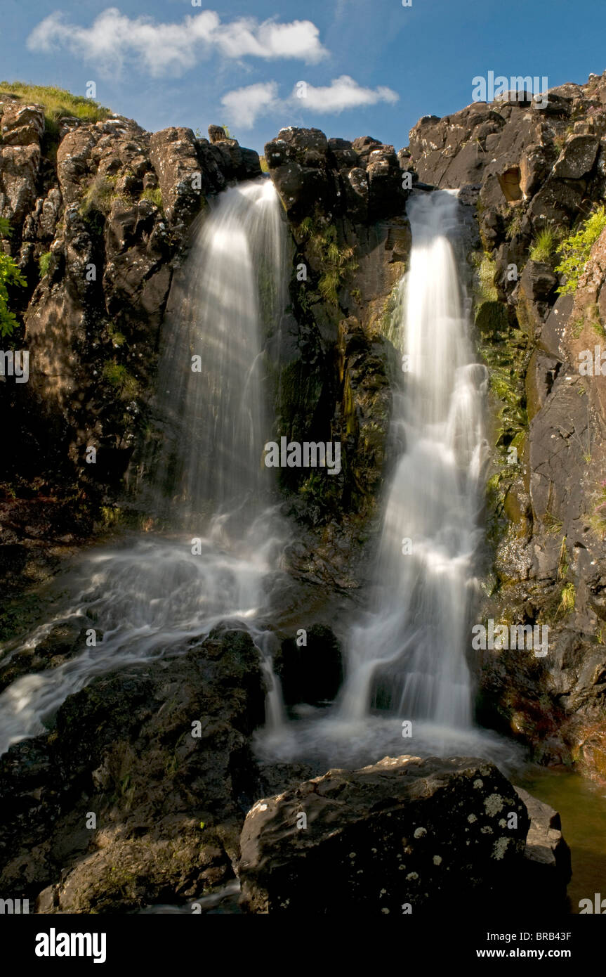 Wasserfall in der Nähe von Ulva auf der Isle of Mull Inneren Hebriden Argyll und Bute, Schottland. SCO 6688 Stockfoto