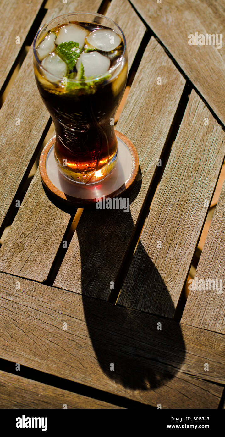 Glas Cola Stockfoto