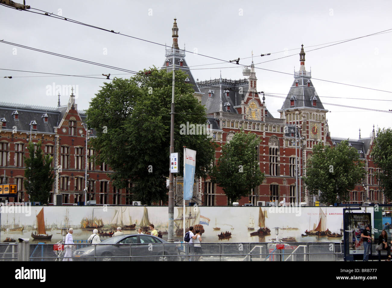 Zentralen Centraal Bahnhof Amsterdam Niederlande Stockfoto