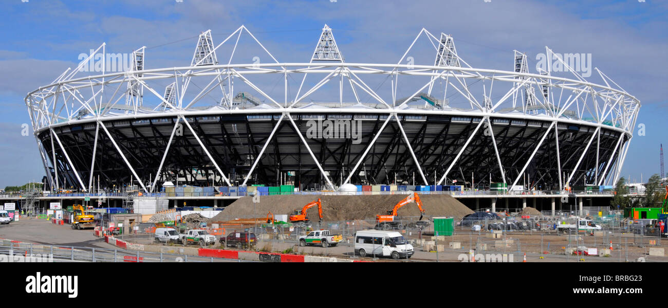 London Olympische Paralympische Spiele 2012 Hauptsportstadion Bau Baustelle Bauarbeiten in Progress Stratford Newham East London England UK Stockfoto