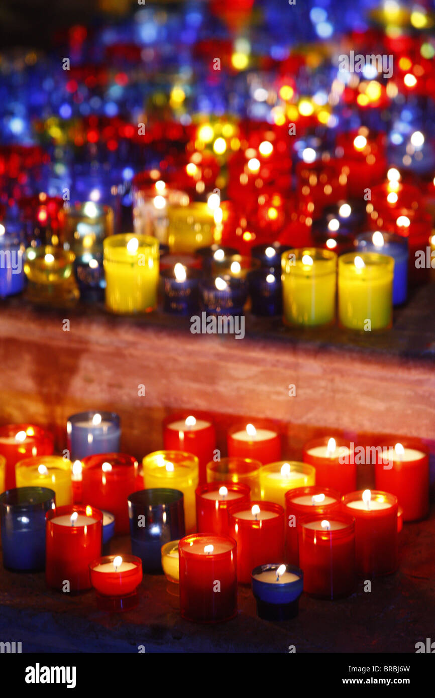 Lichterfest und fest der Unbefleckten Empfängnis, St. Johns Cathedral, Lyon, Rhone, Frankreich Stockfoto