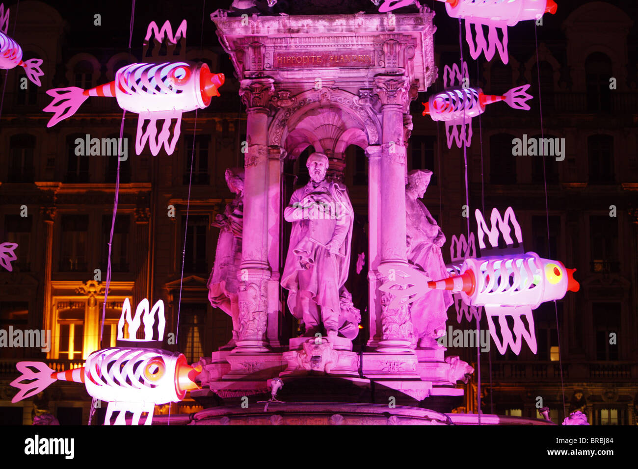 Lichterfest, Place des Jacobins, Lyon, Rhone, Frankreich Stockfoto