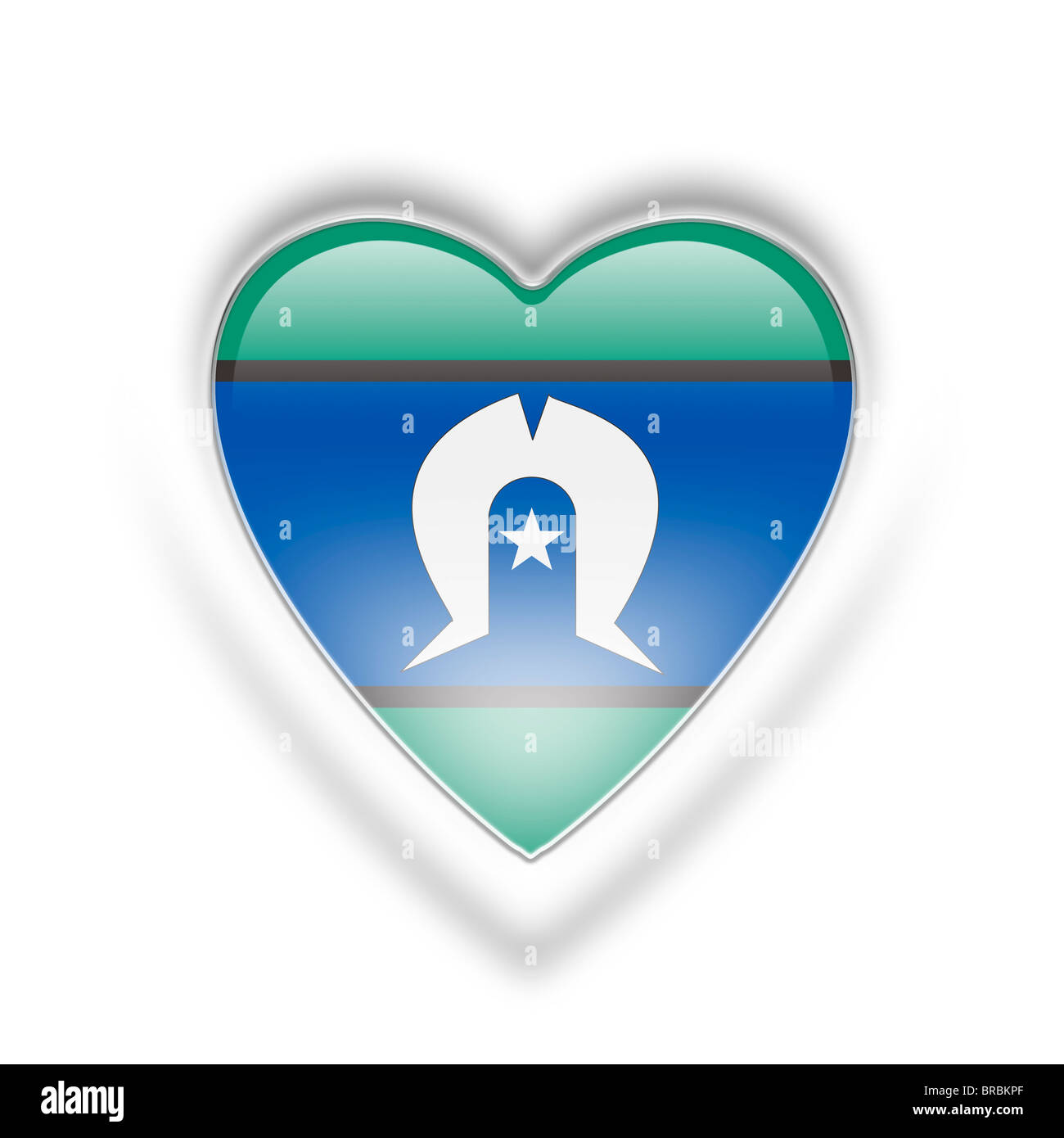 Torres Strait Islander Flagge Stockfoto