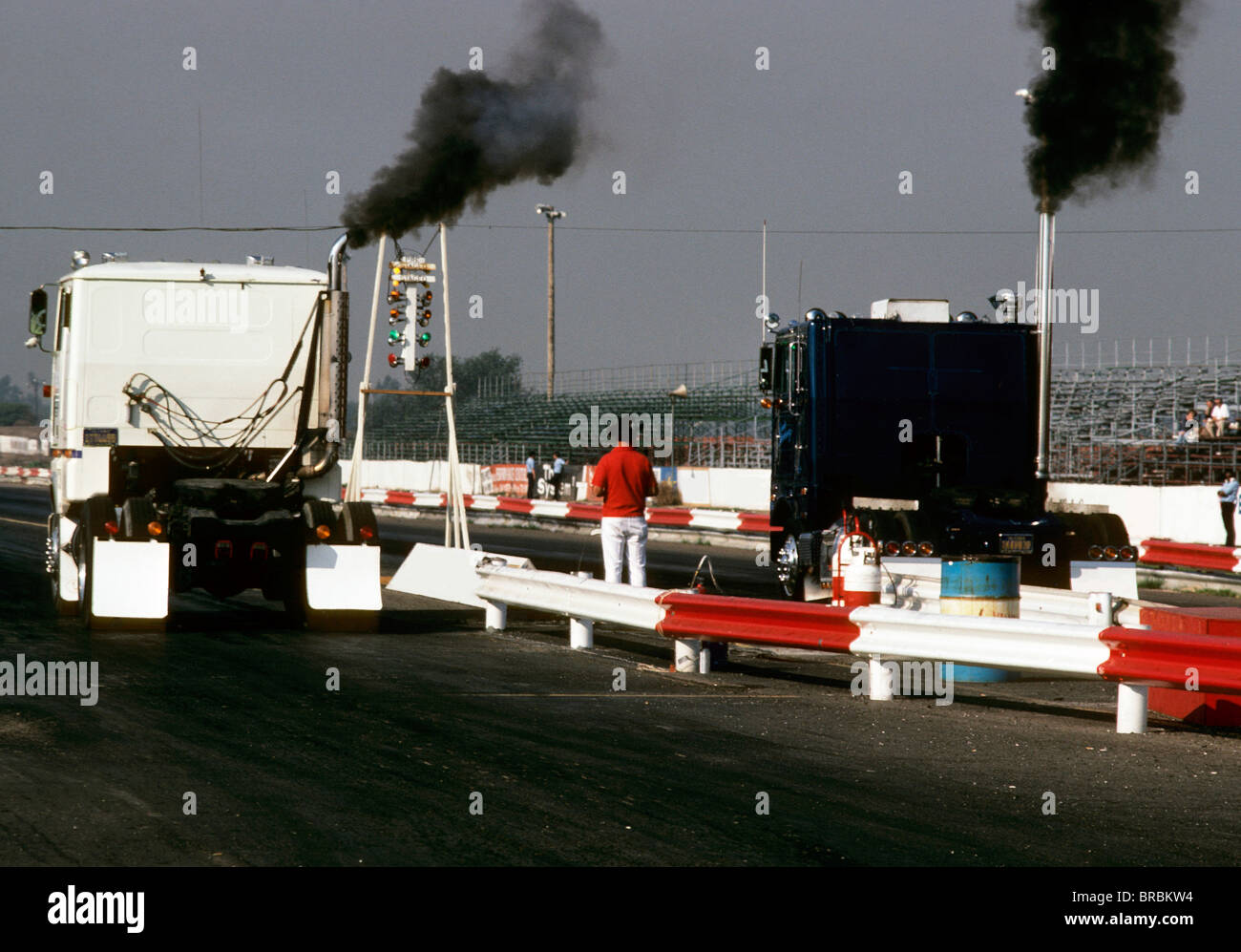 LKW-Drag-racing Stockfoto