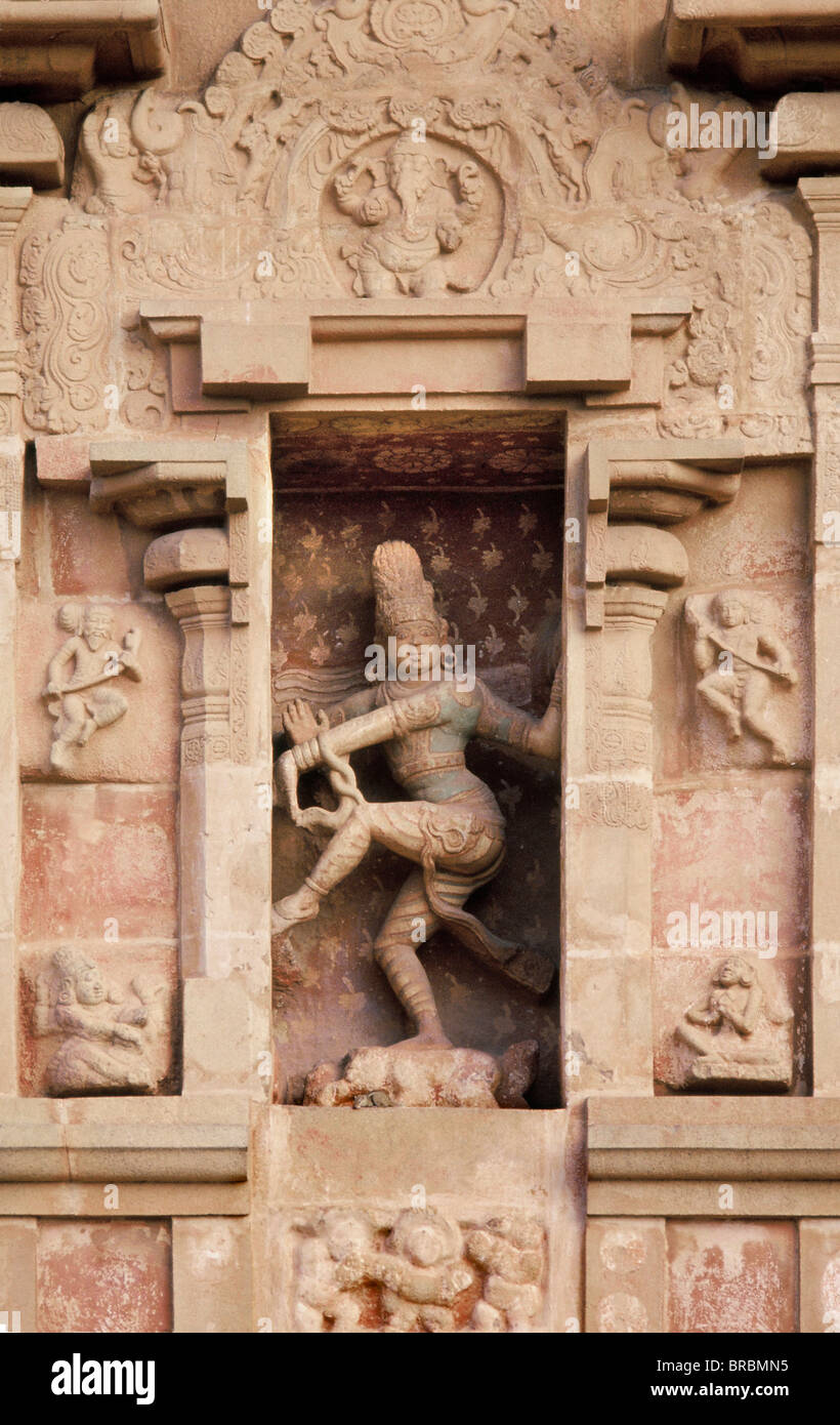 Shiva Nataraja, Tanjavore Chola Tempel, Tanjavore, Tamil Nadu, Indien Stockfoto