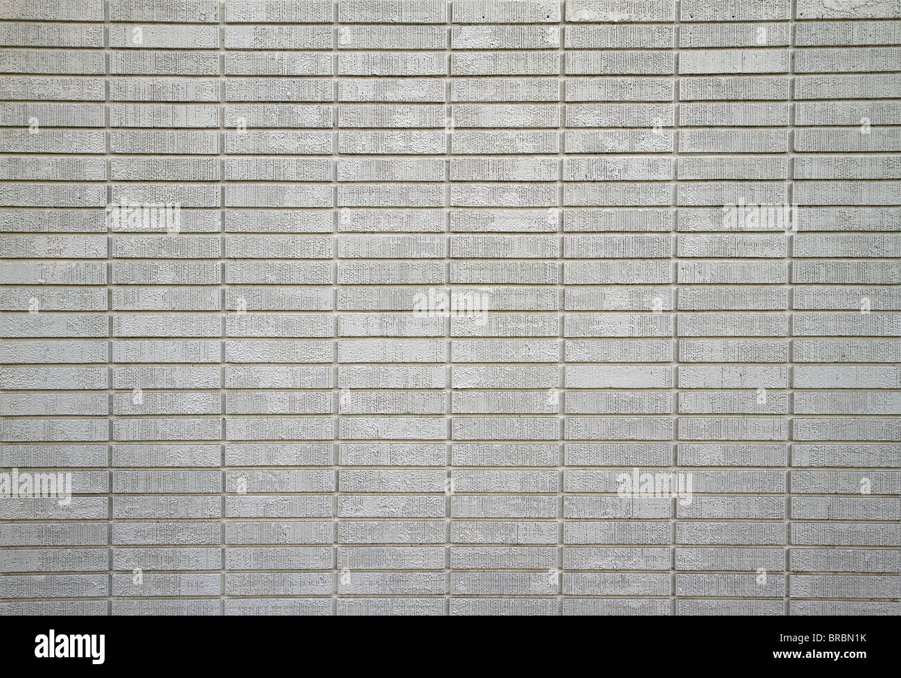Große Wand weiß bemalten Ziegeln aus Entfernung aufgenommen Stockfoto