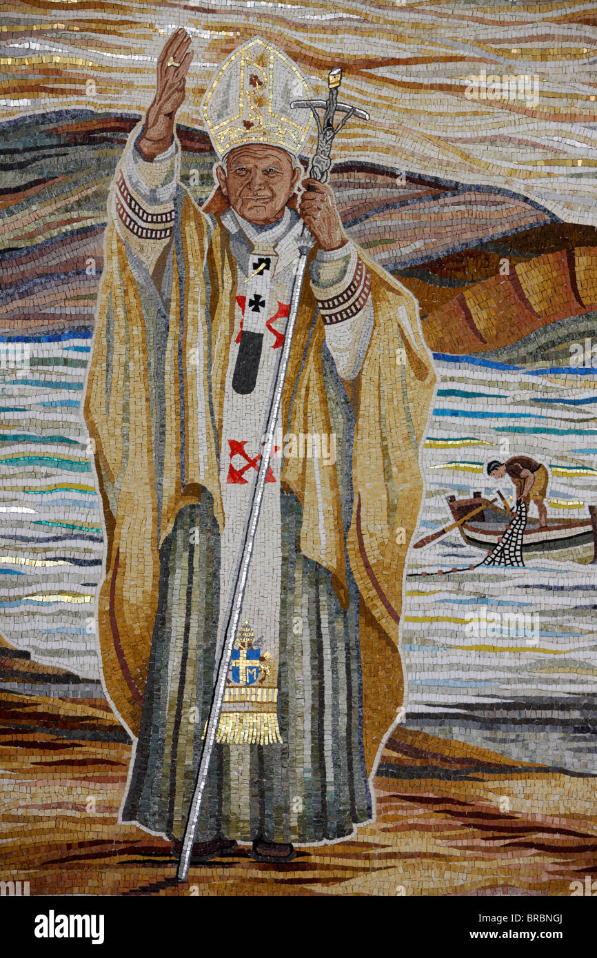 Johannes Paul II. in der Nähe der See Genezareth, Galiläa, Israel Stockfoto