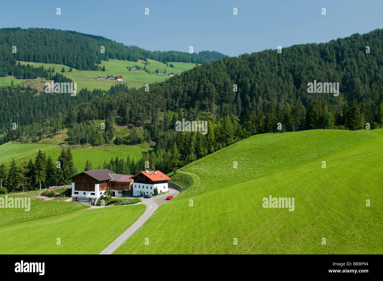 St. Magdalena, Villnösser Tal (Villnoss), Dolomiten, Trentino Alto Adige, South Tyrol, Italien Stockfoto
