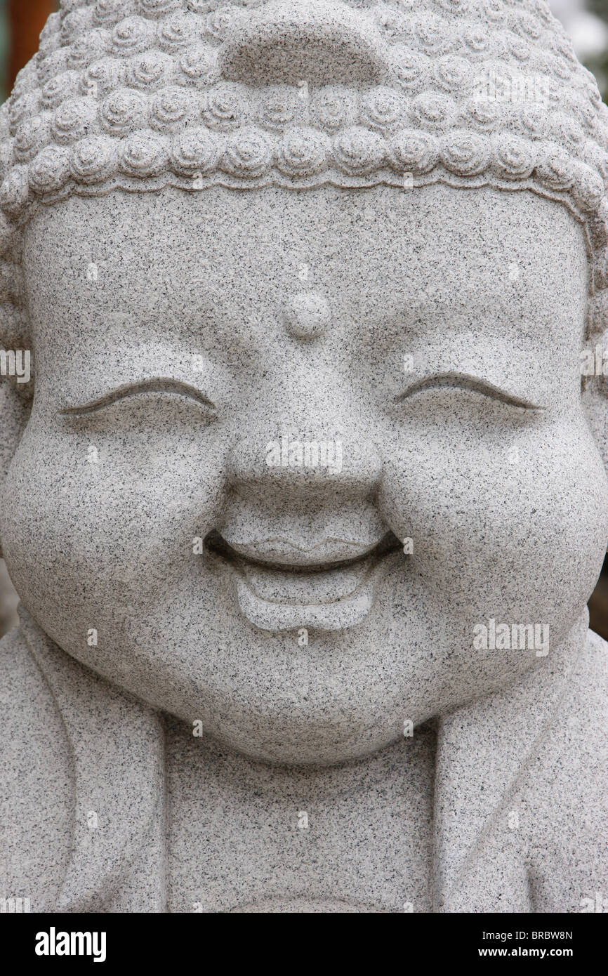 Smiling Buddha, Jogyesa Tempel, Seoul, Südkorea Stockfoto