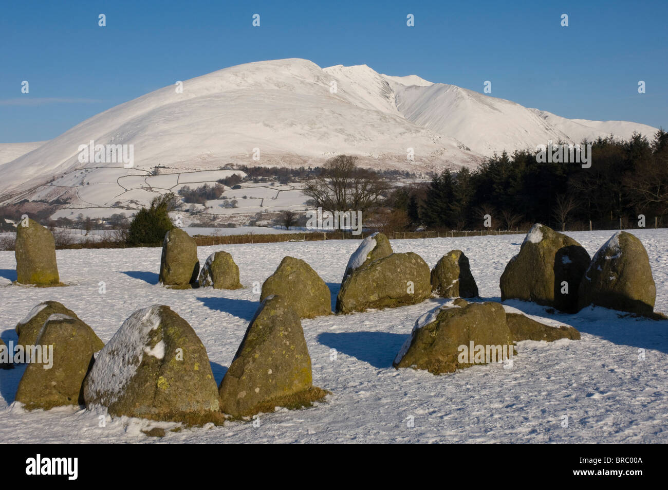 Castlerigg Stone Circle, Nationalpark Lake District, Cumbria, England, UK Stockfoto