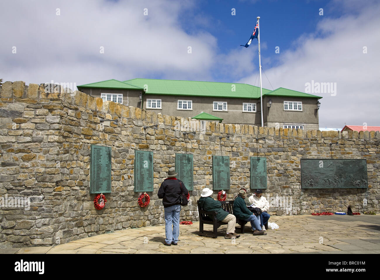 1982 War Memorial in Port Stanley, Falklandinseln (Malwinen) Stockfoto