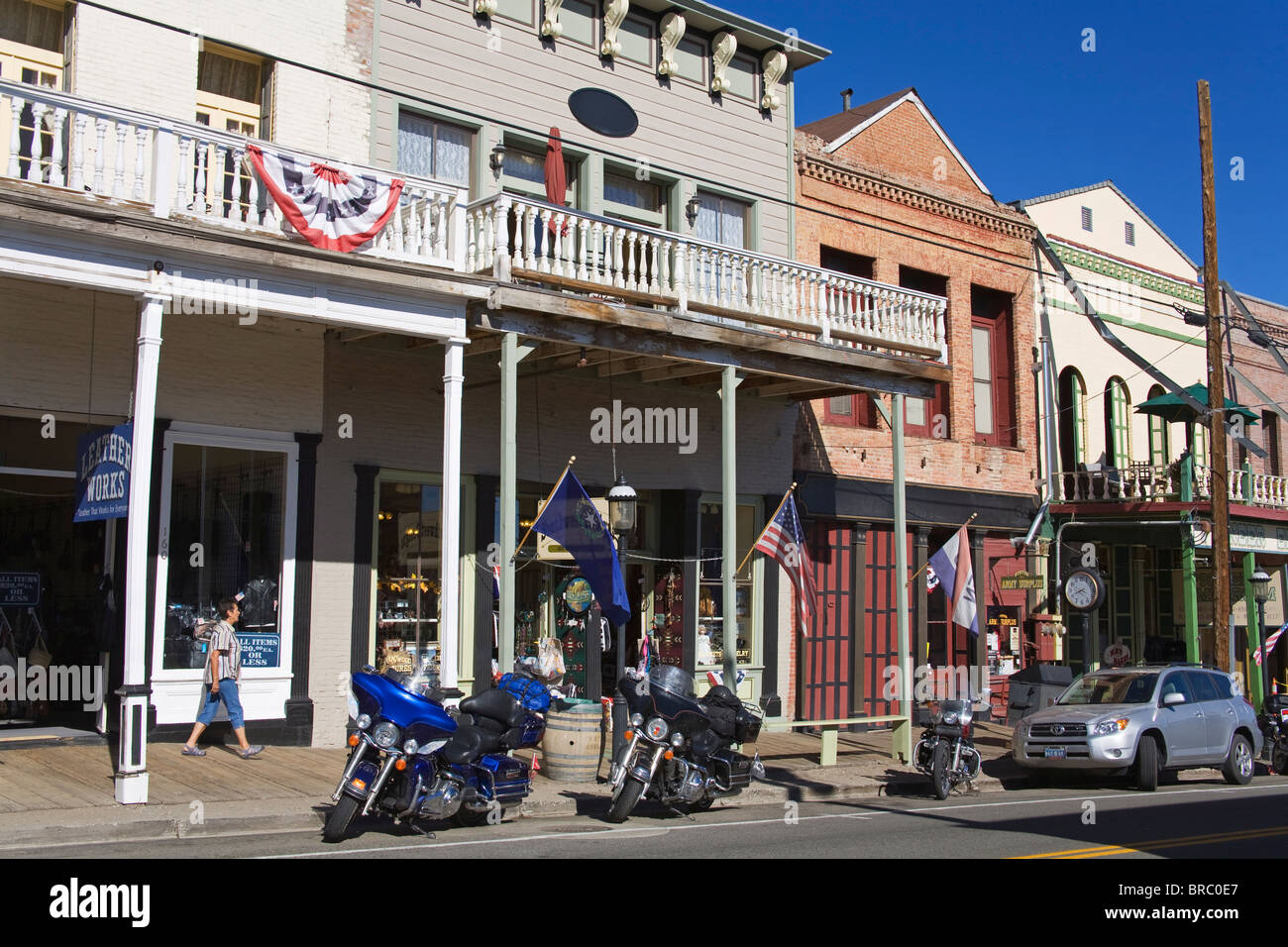 Historischen Innenstadt in Virginia City, Nevada, USA Stockfoto