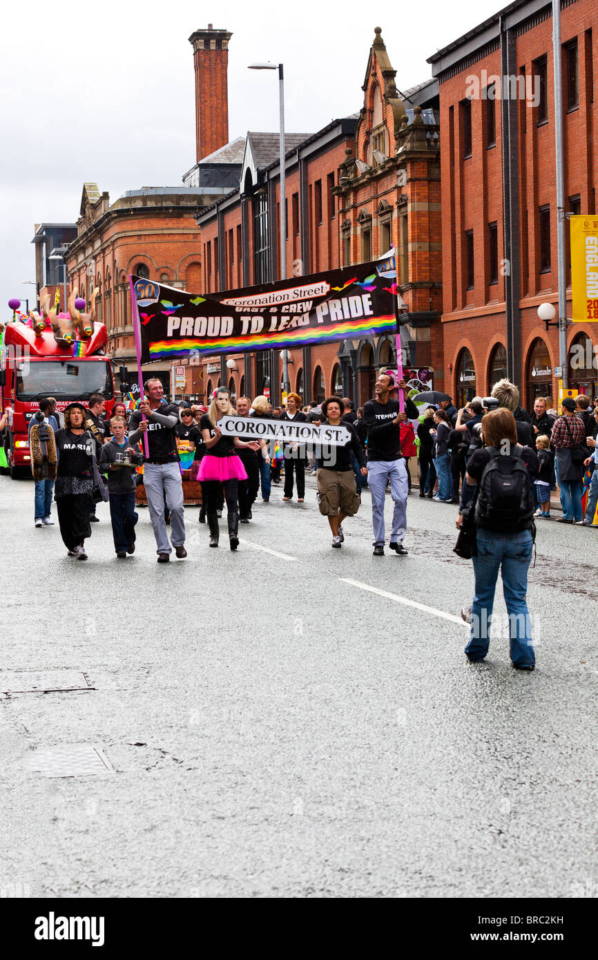 Manchester-Gay-Pride-Krönung-Straße Stockfoto