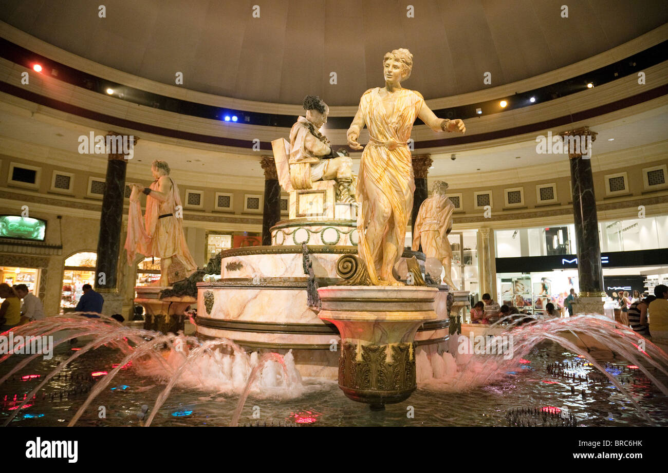 Die Brunnen in den Forum Shops, Hotel Caesars Palace, Las Vegas USA Stockfoto