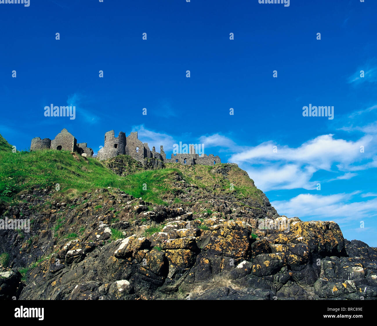 Dunluce Castle, Co. Antrim, Irland Stockfoto