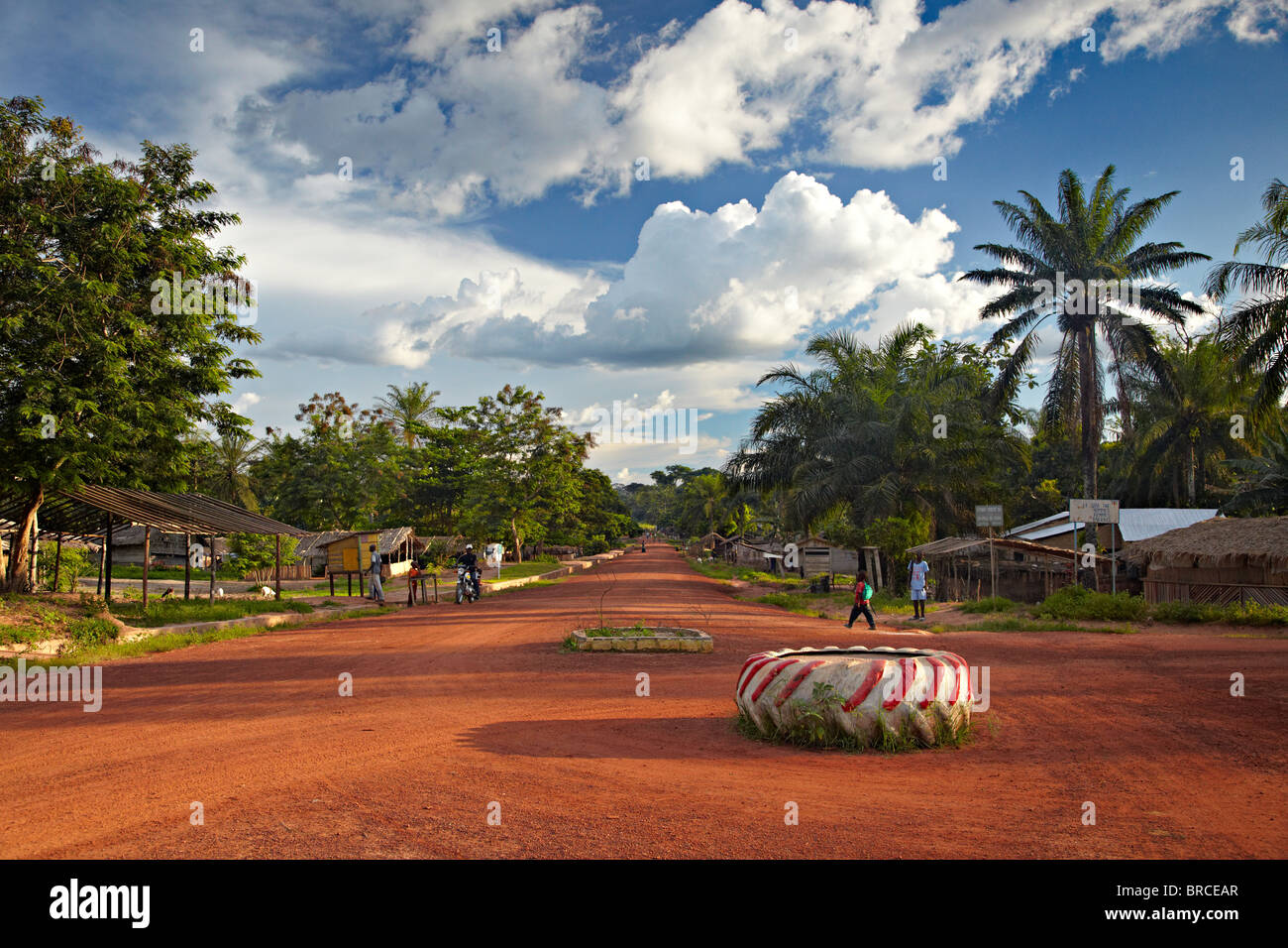 Bayanga Dorf, Zentralafrikanische Republik, Afrika Stockfoto