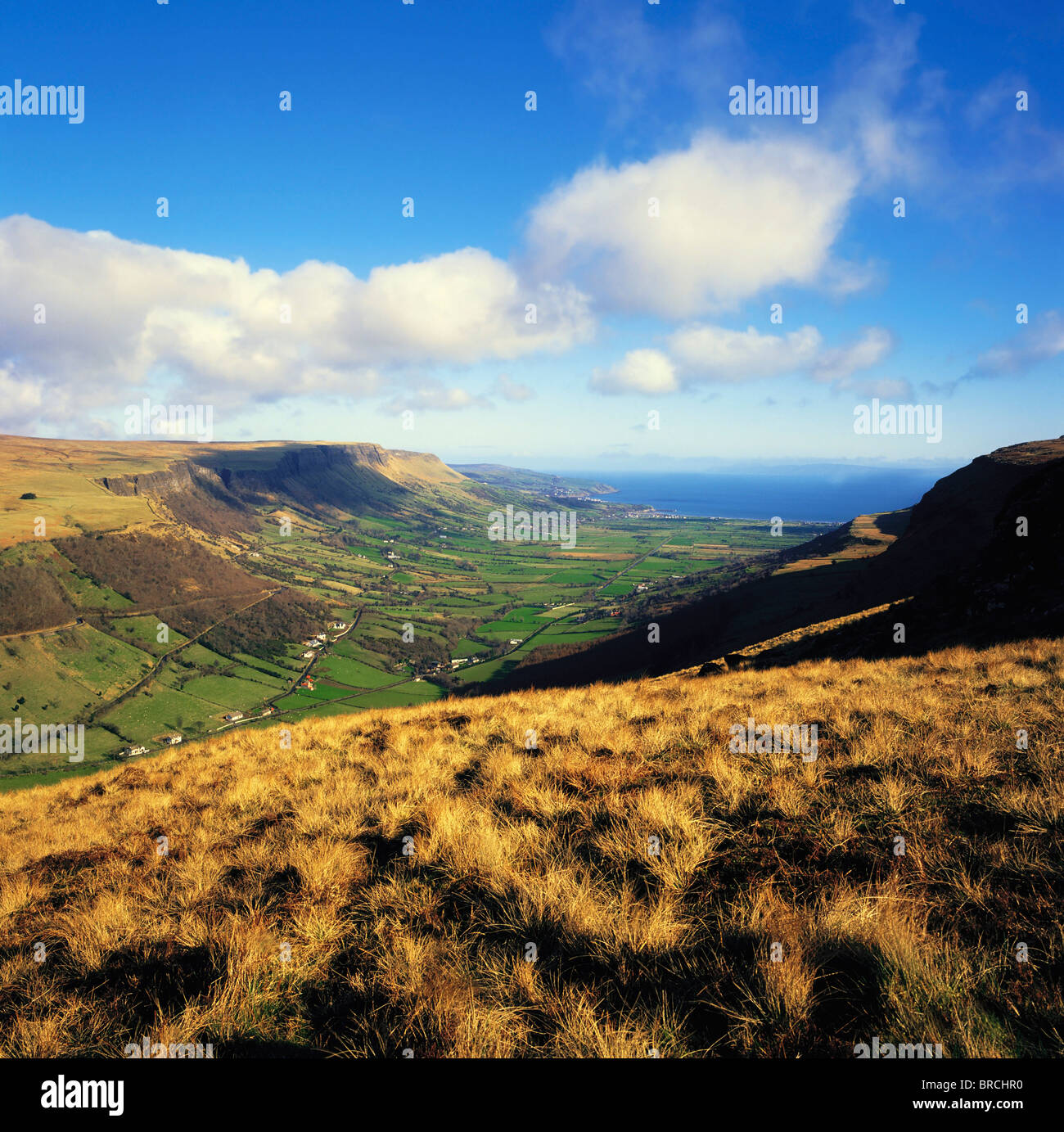 Glenariff, Glens Of Antrim, Co. Antrim, Irland; In einem der Glens Of Antrim Plateau Stockfoto