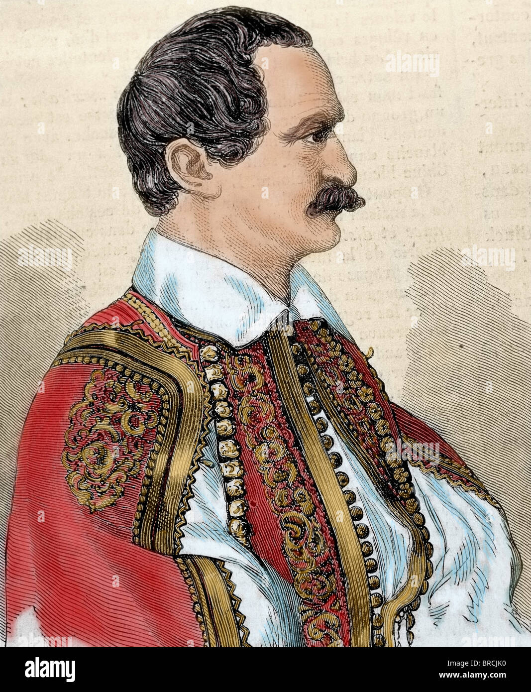 Otto ich (1815-1867). König von Griechenland (1832-62), zweiter Sohn von Ludwig i. von Bayern. Gravur. Stockfoto