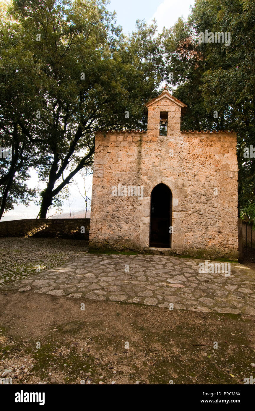 Kapelle der Maddalena, Franziskaner Wallfahrtskirche von Fonte Colombo, Rieti, Lazio (Latium), Italien, Europa. Stockfoto