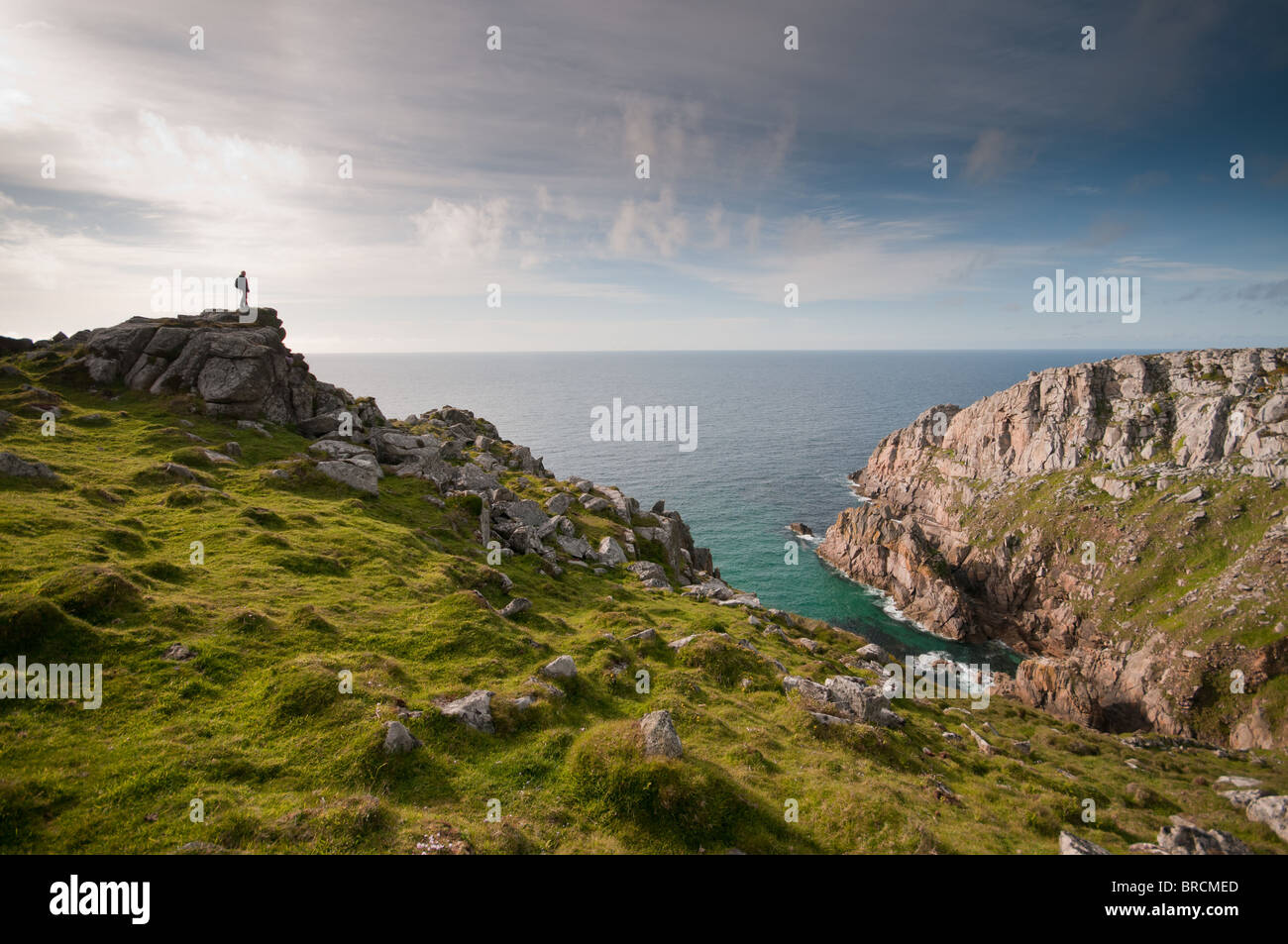 Küstenpfad an Bosigran, West Penwith, Cornwall, England Stockfoto