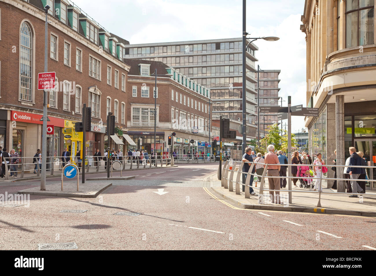 St. Stephen Street, Innenstadt, Norwich, Norfolk, Großbritannien Stockfotografie Alamy