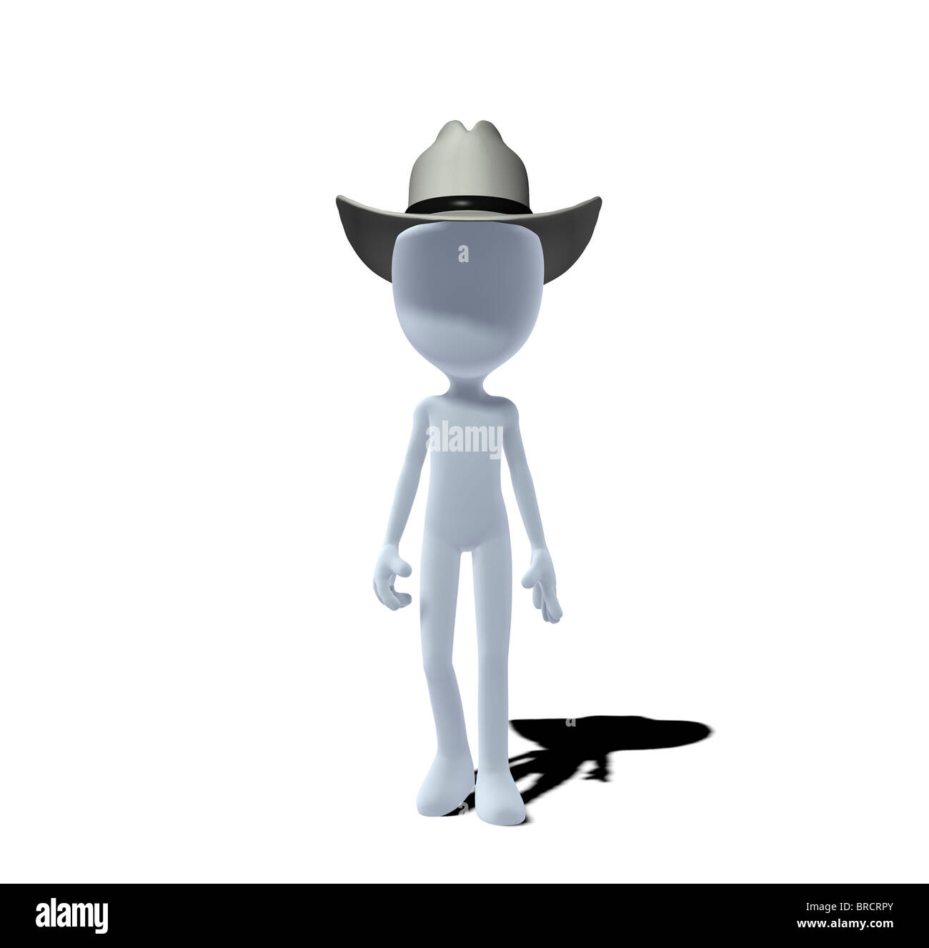 Konzept-Figur mit Cowboy-Hut Stockfoto