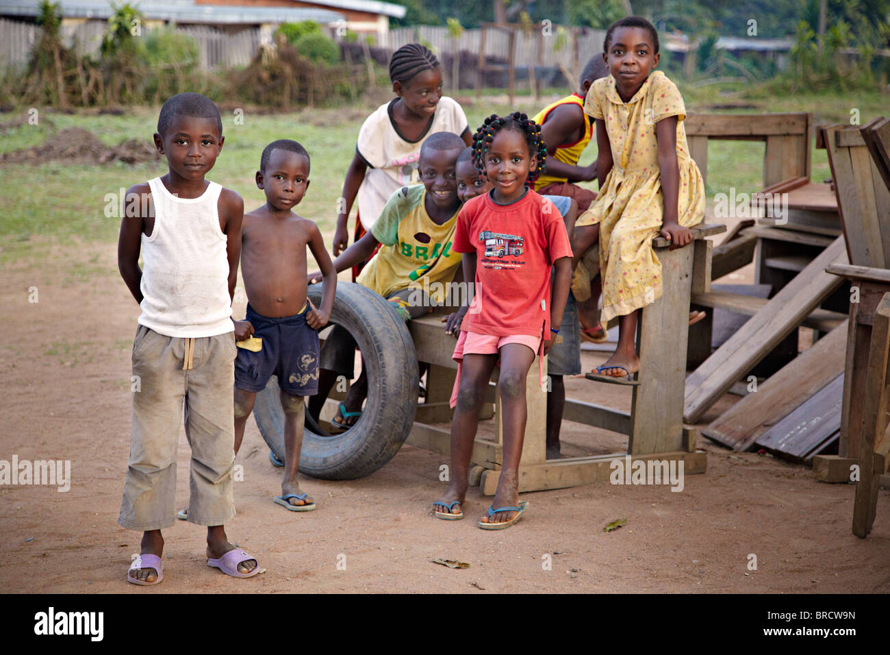 Kinder, Ouesso, Republik Kongo Stockfoto