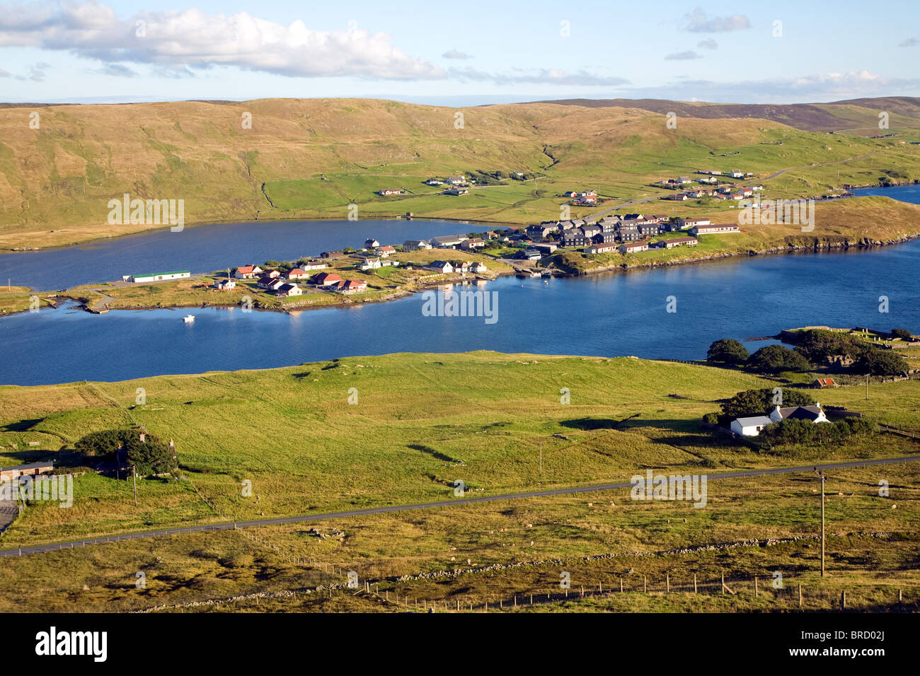 Kalliness Dorf, Weisdale, Shetland-Inseln Stockfoto