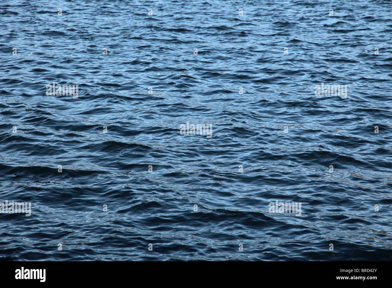 Blauwasser Oberfläche Hintergrundtextur. Stockfoto