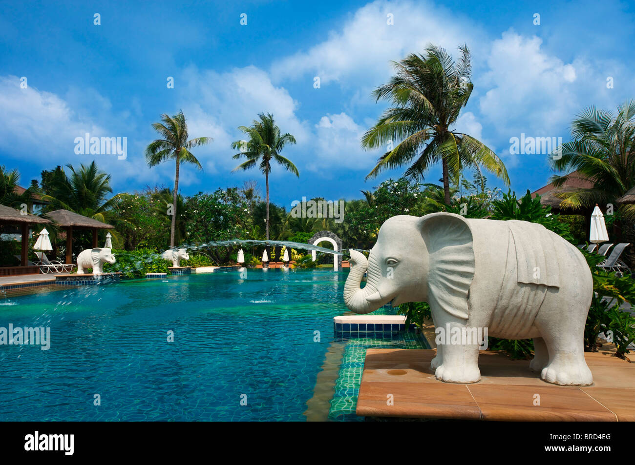 Schwimmbad des Bandara Resort bin Mae Nam Beach, Ko Samui, Thailand Stockfoto