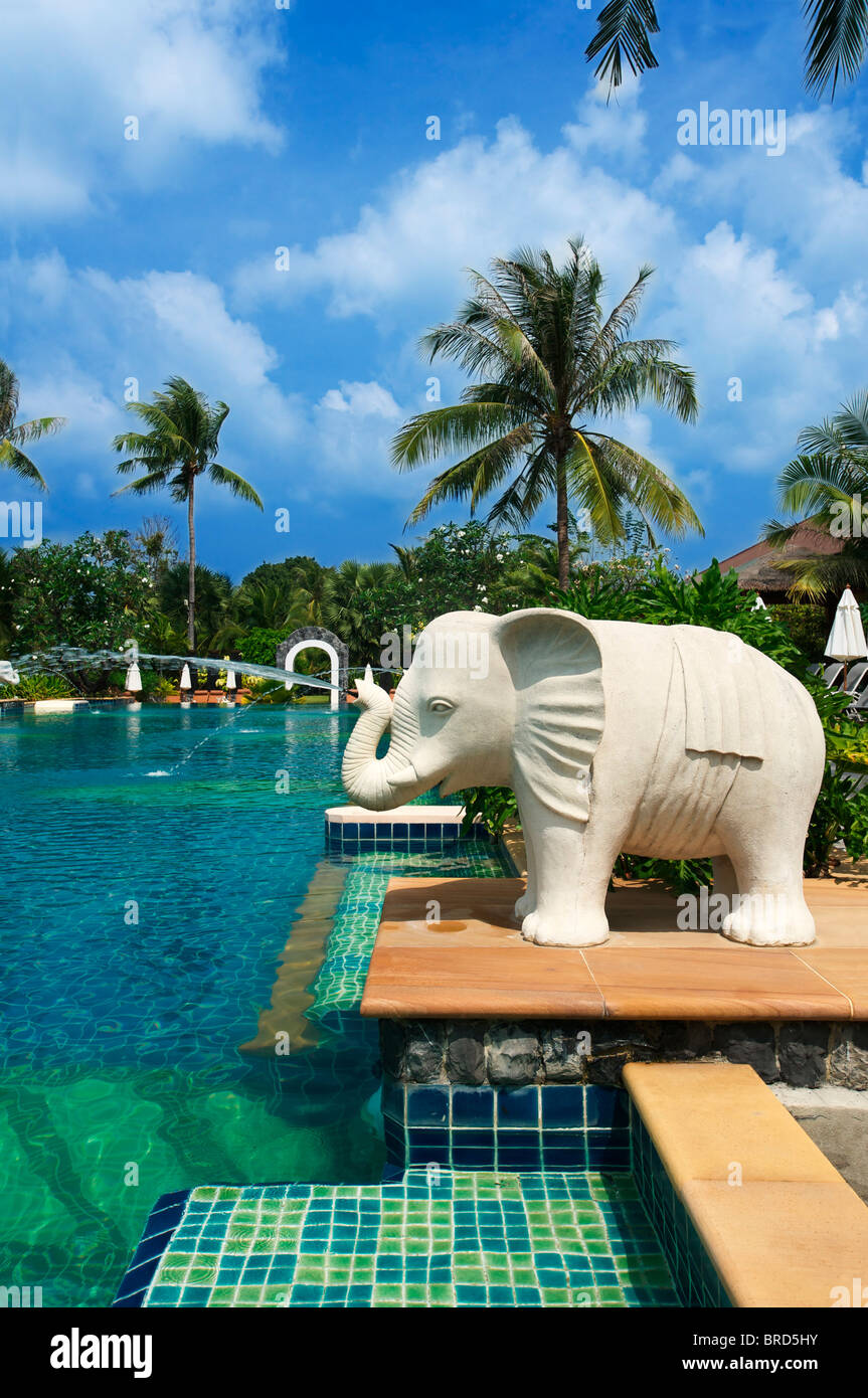 Schwimmbad des Bandara Resort bin Mae Nam Beach, Ko Samui, Thailand Stockfoto