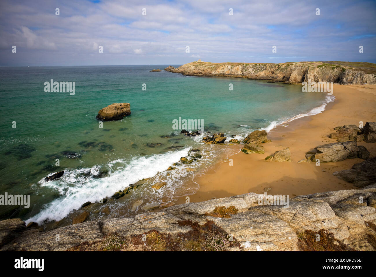 Strand von Quiberon Halbinsel wilde Küste (Bretagne - Frankreich). L'une des Plages De La Presqu'Île de Quiberon. Stockfoto