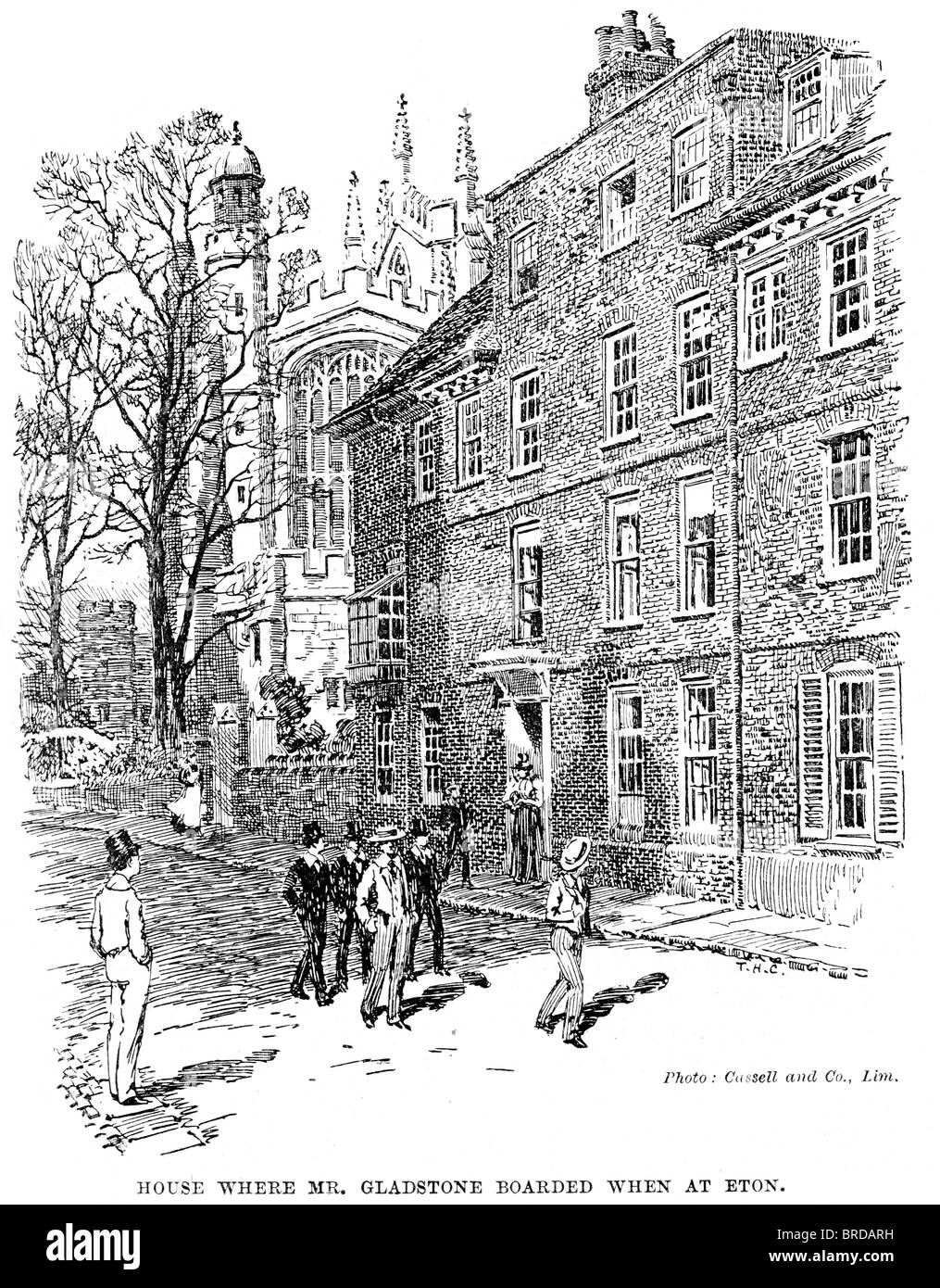 Das Haus, wo William Gladestone bei Eton an Bord Stockfoto