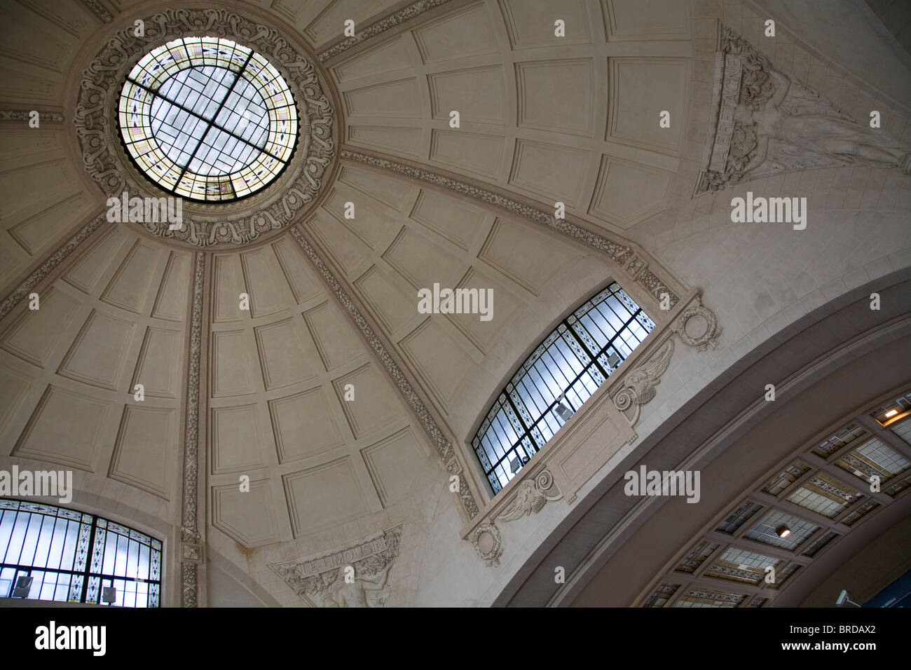 Gare des Benediktiner. Limoges Railway Station Decke Stockfoto