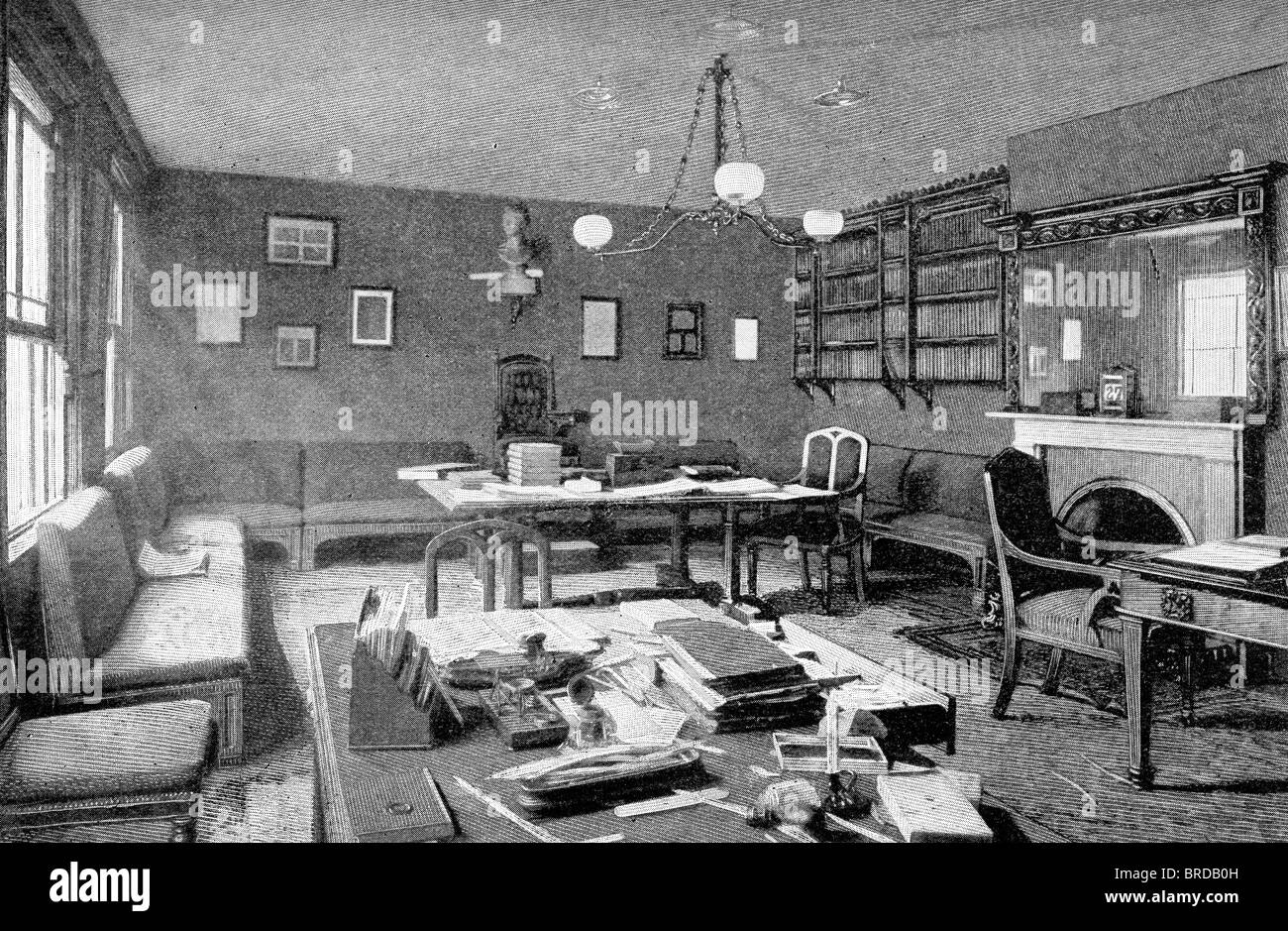 Diskutieren Zimmer der Eton Gesellschaft des 19. Jahrhunderts Stockfoto