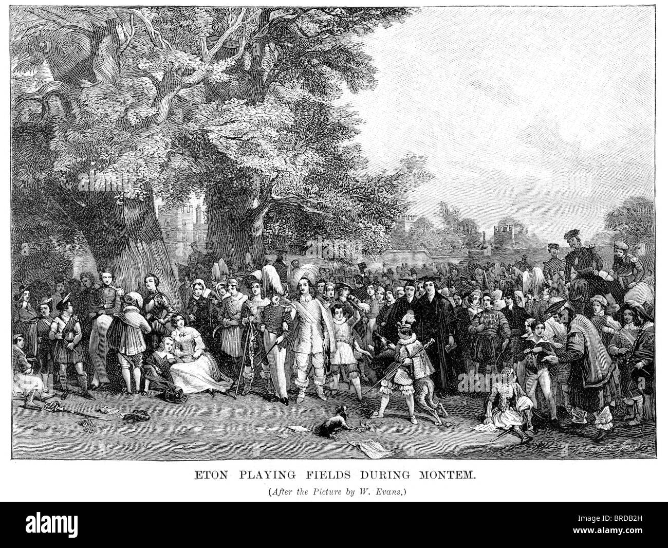 Eton Montem war Brauch von Eton College von mindestens 1561 bis es schließlich im Jahre 1847 unterdrückt wurde beobachtet. Stockfoto