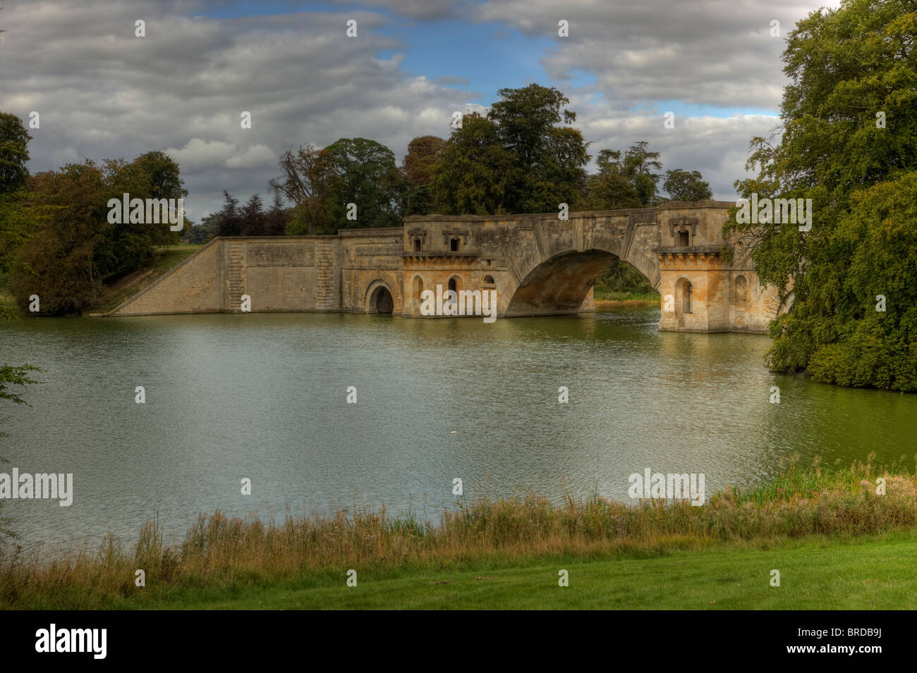 Die Grand-Brücke im Blenheim Palace Stockfoto