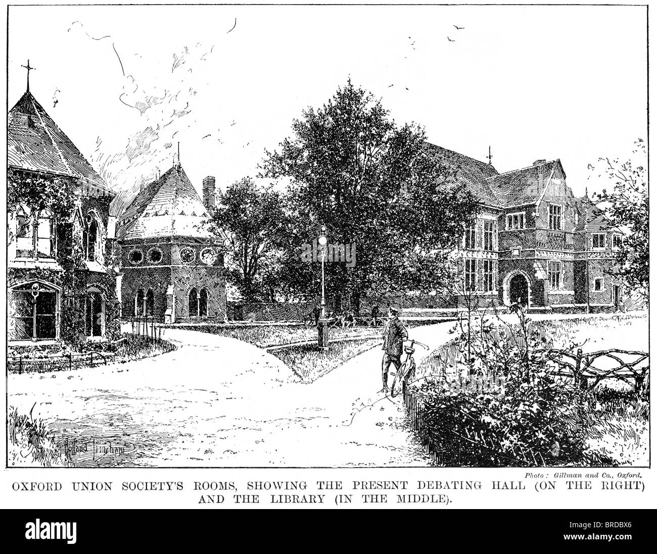 Oxford Union Society Zimmer, zeigt der debattierende Hall und der Bibliothek. Oxford Universität. Stockfoto