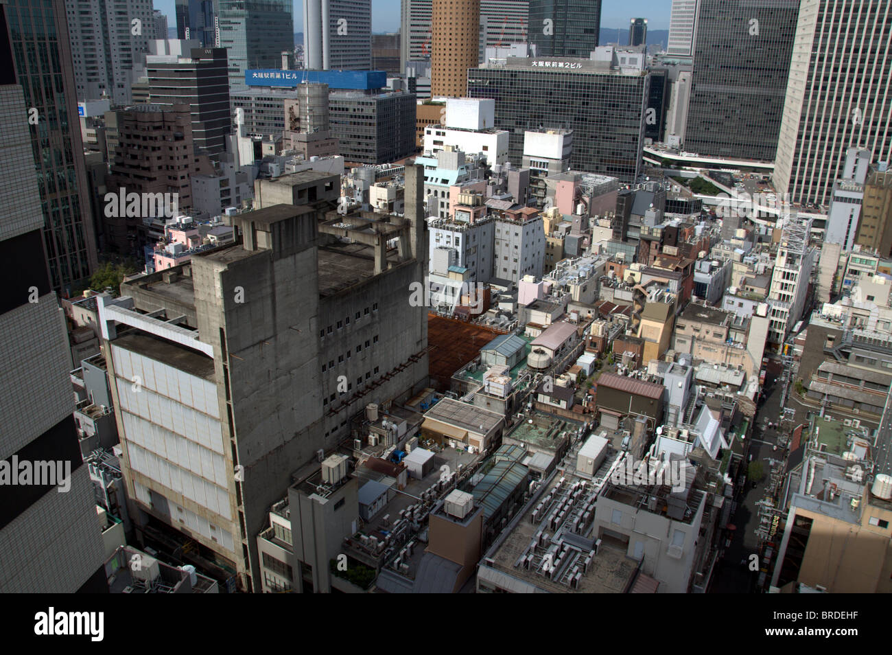 Umeda Büroviertel von Osaka, Japan Stockfoto