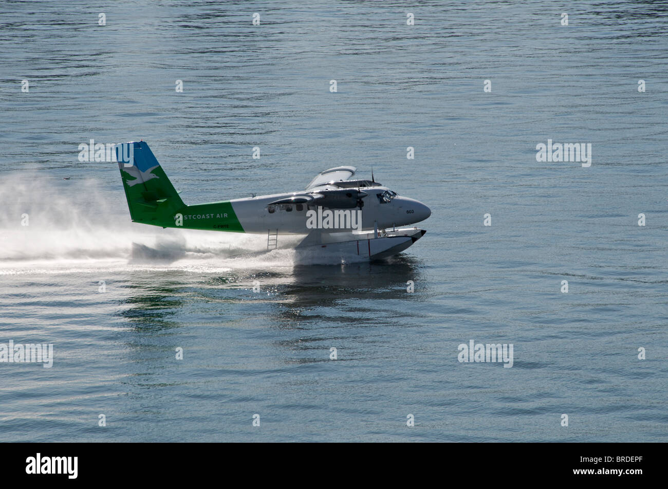 Wasserflugzeug ausziehen Hafen Vancouver British Columbia Kanada Stockfoto