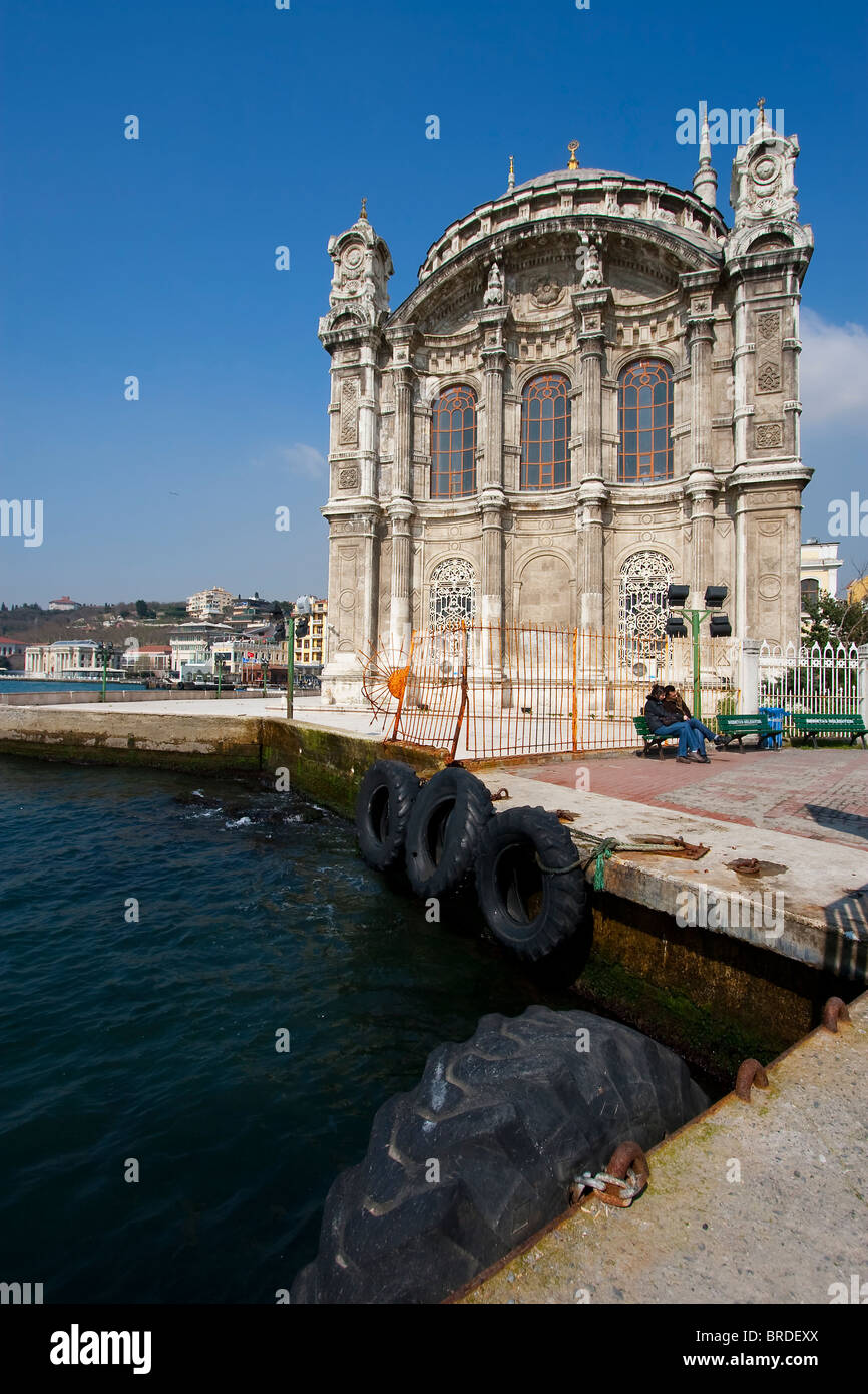 Moschee in Ortakoy, Istanbul, Türkei Stockfoto