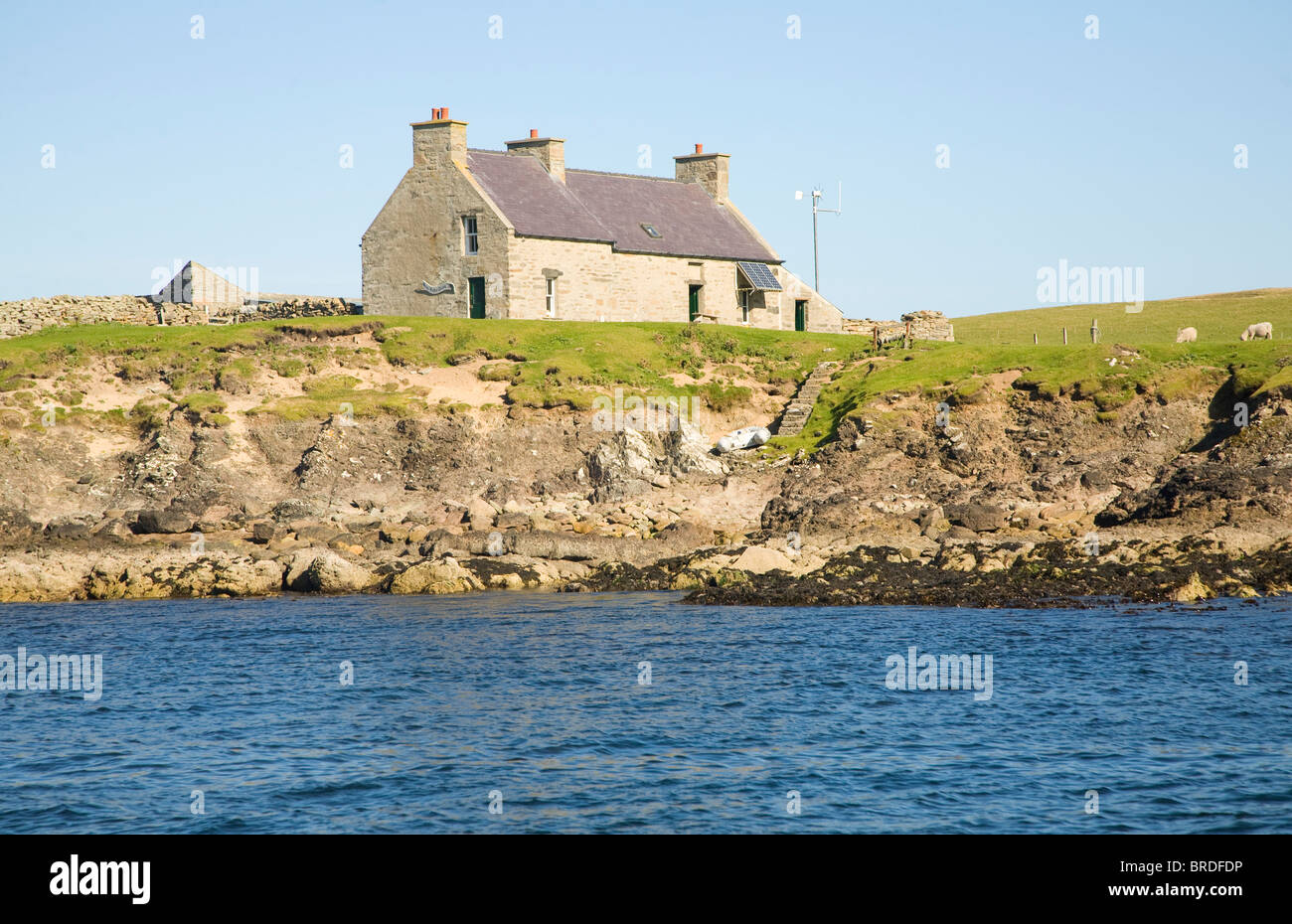 Warden es Haus, Isle of Noss, Shetland-Inseln, Schottland Stockfoto